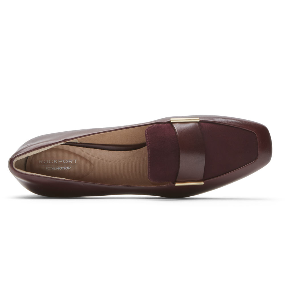 Rockport Loafers For Womens Burgundy - Total Motion Esma - NS1826430